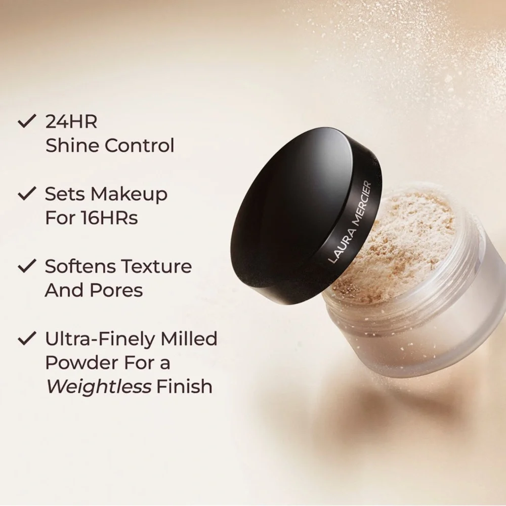 Laura Mercier Loose Setting Powder Translucent .07 Travel Size NWOB